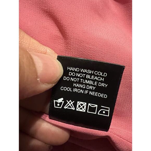 NBD Revolve Lace Mini Dress V-Neck Pink Halter Back Party Prom Cocktail - Picture 9 of 12